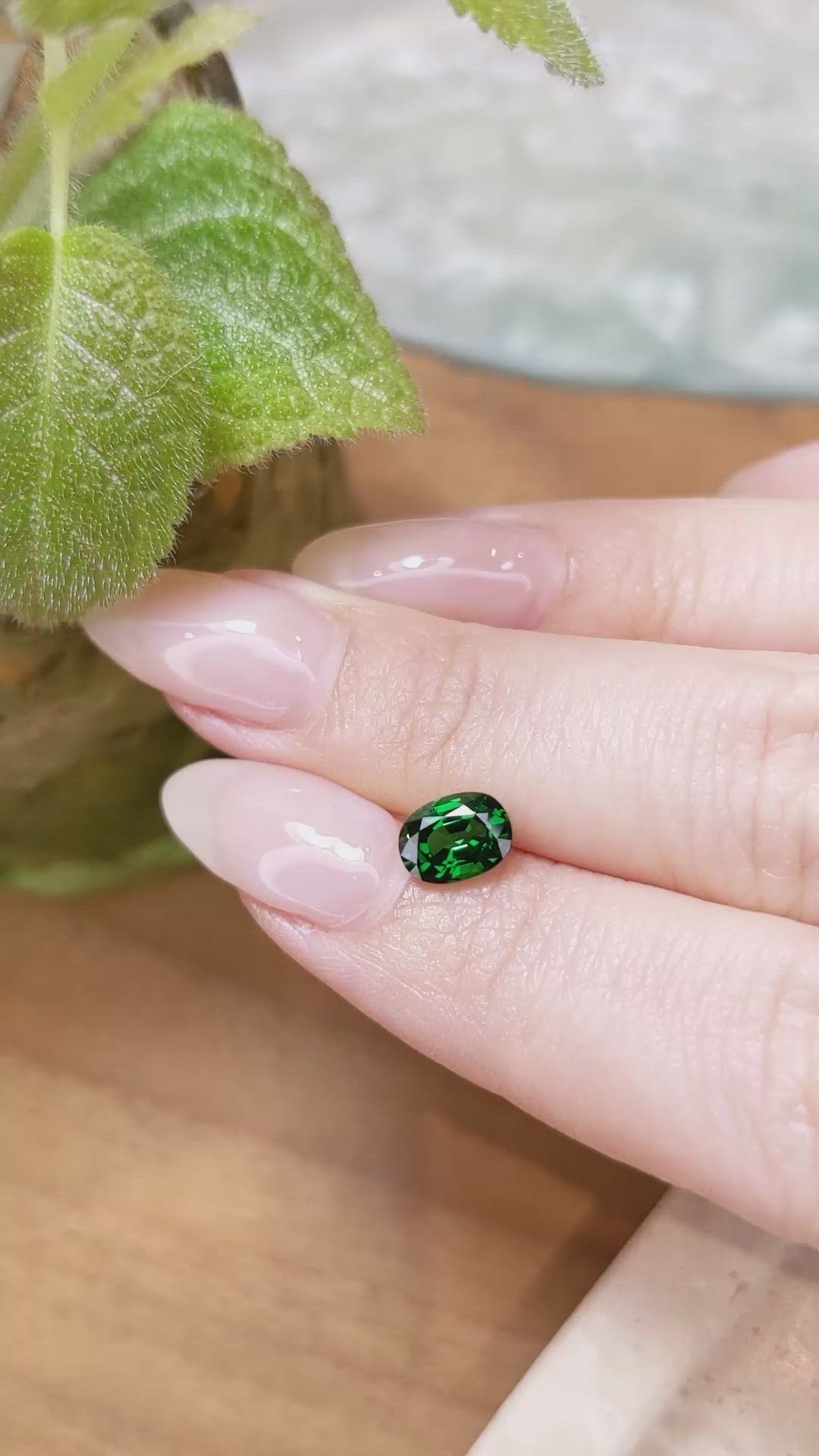 1.20 Ct. Tsavorite Garnet from Tanzania Size Video