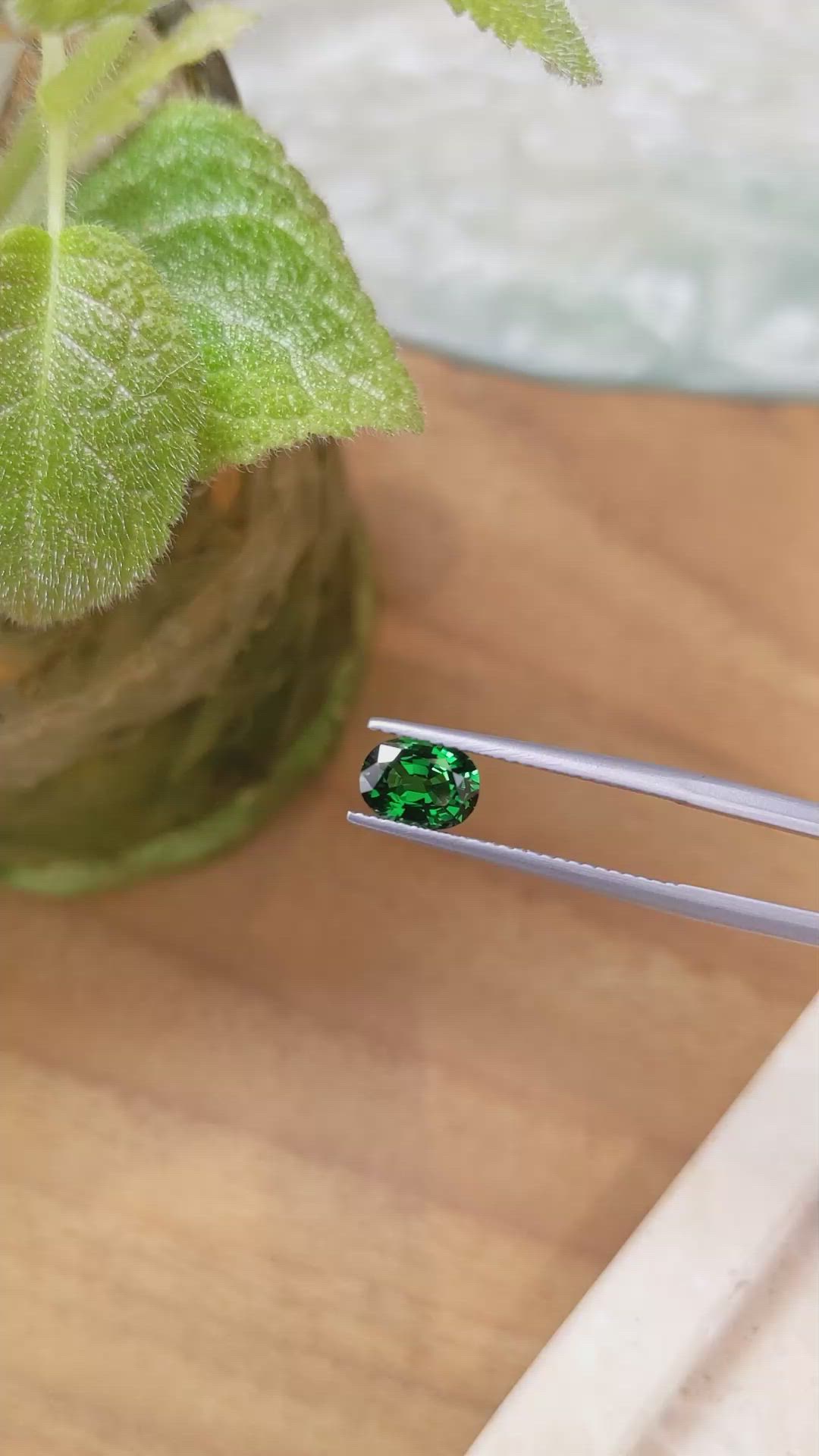 1.20 Ct. Tsavorite Garnet from Tanzania Size Video