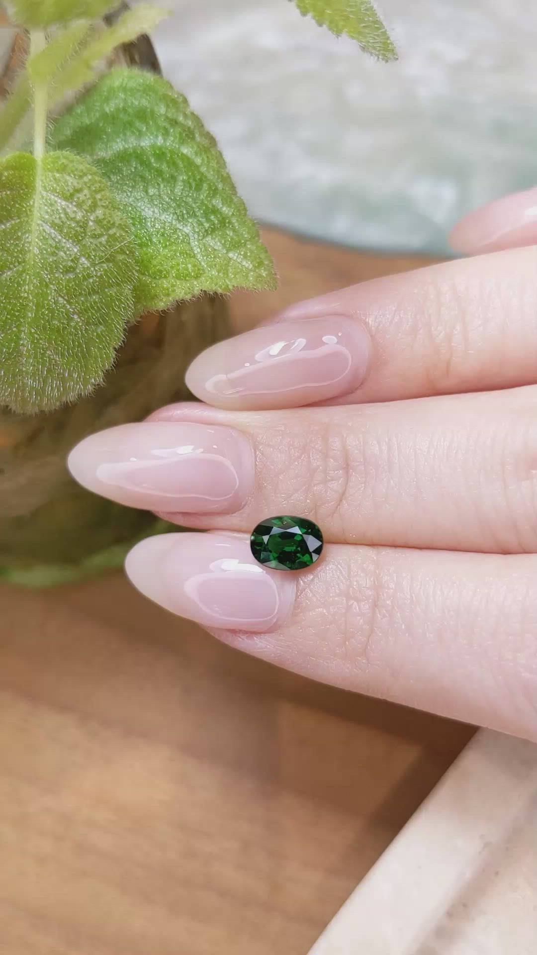 1.33 Ct. Tsavorite Garnet from Tanzania Size Video