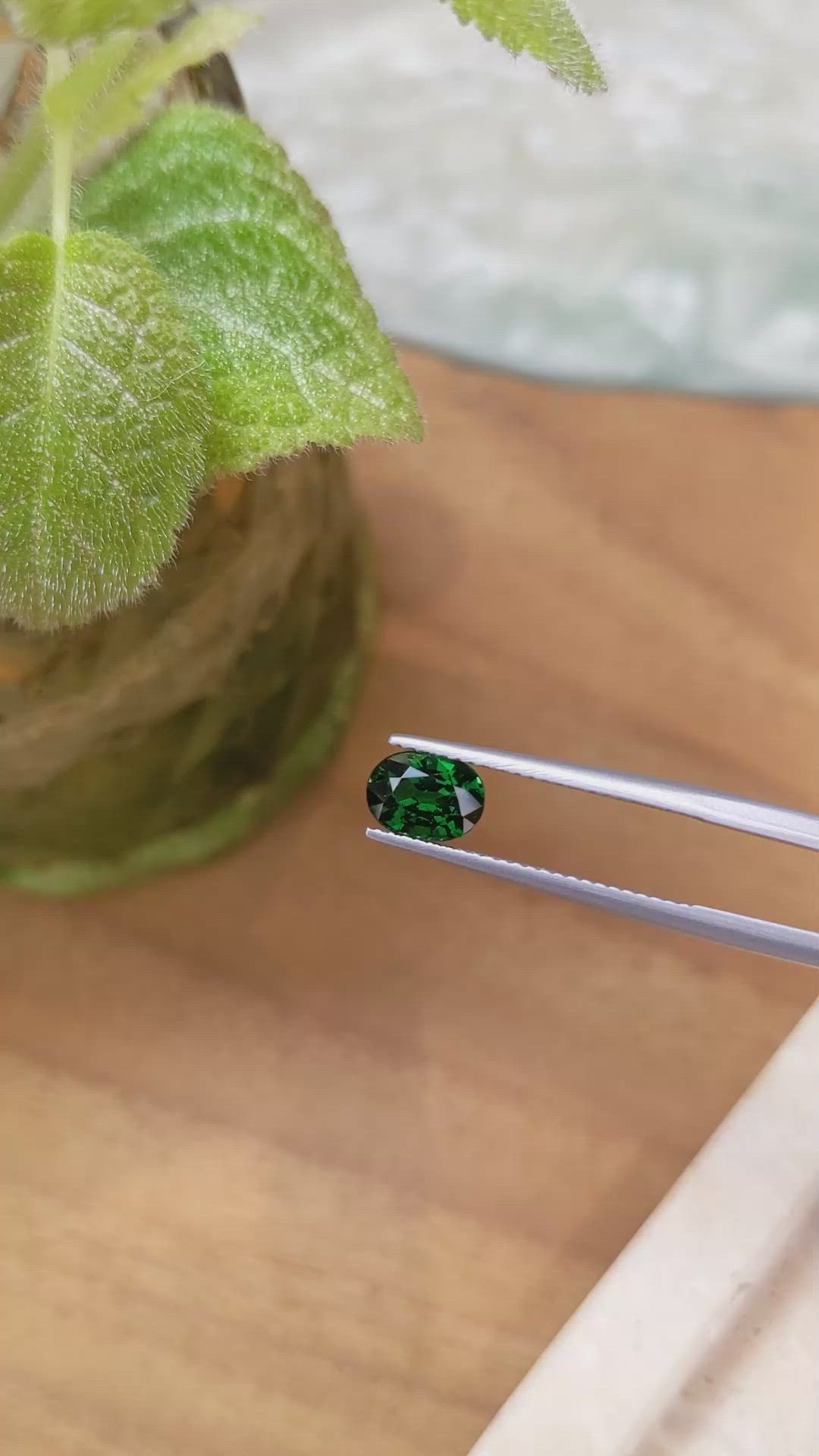 1.33 Ct. Tsavorite Garnet from Tanzania Size Video