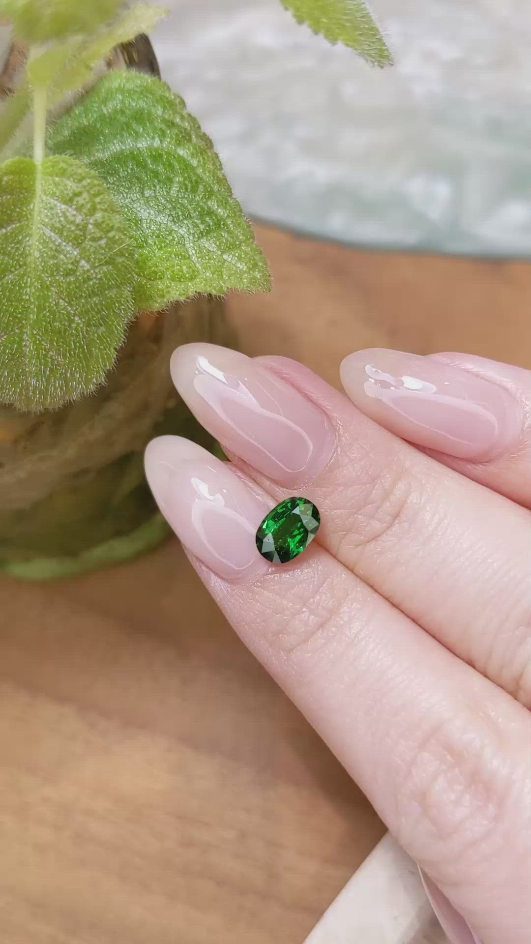 1.20 Ct. Tsavorite Garnet from Tanzania Size Video