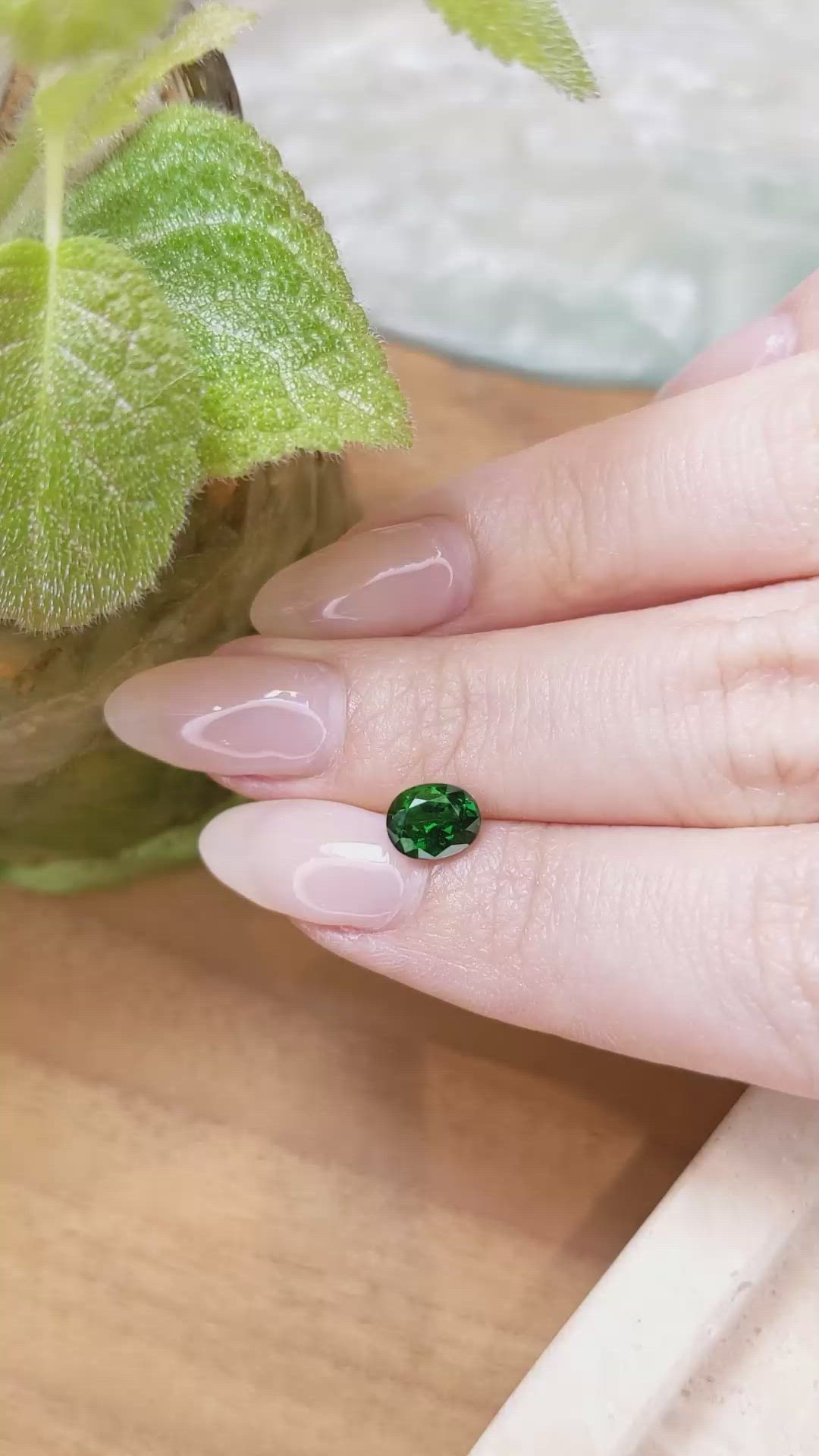 1.18 Ct. Tsavorite Garnet from Tanzania Size Video