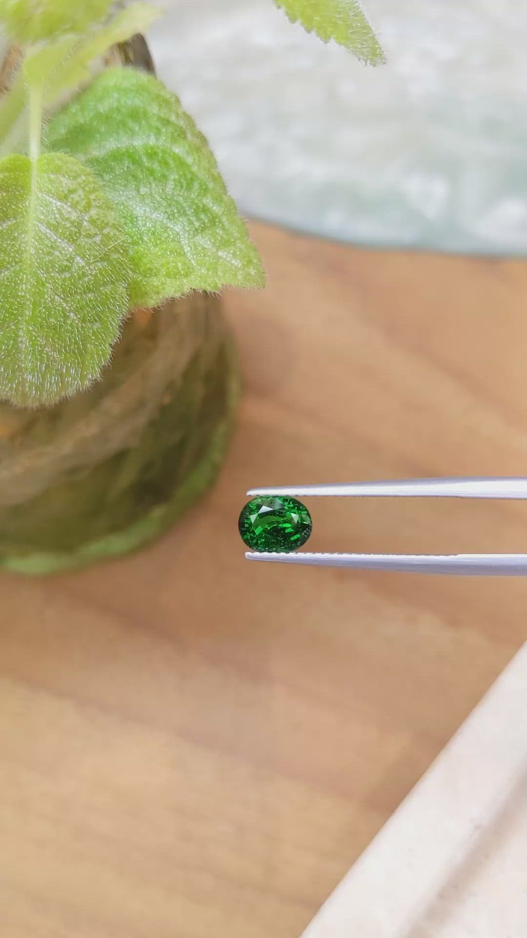 1.18 Ct. Tsavorite Garnet from Tanzania Size Video