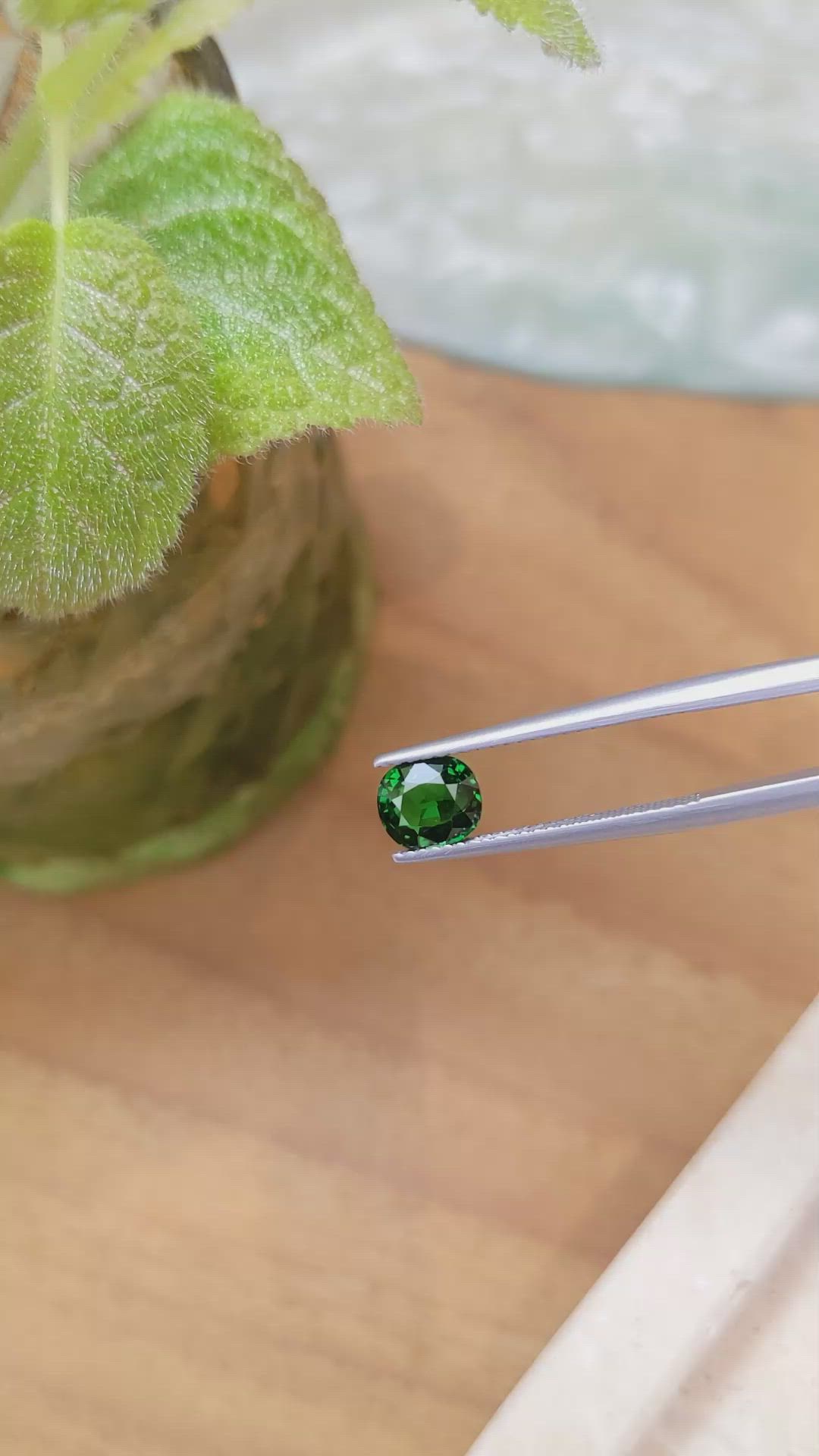 1.30 Ct. Tsavorite Garnet from Tanzania Size Video