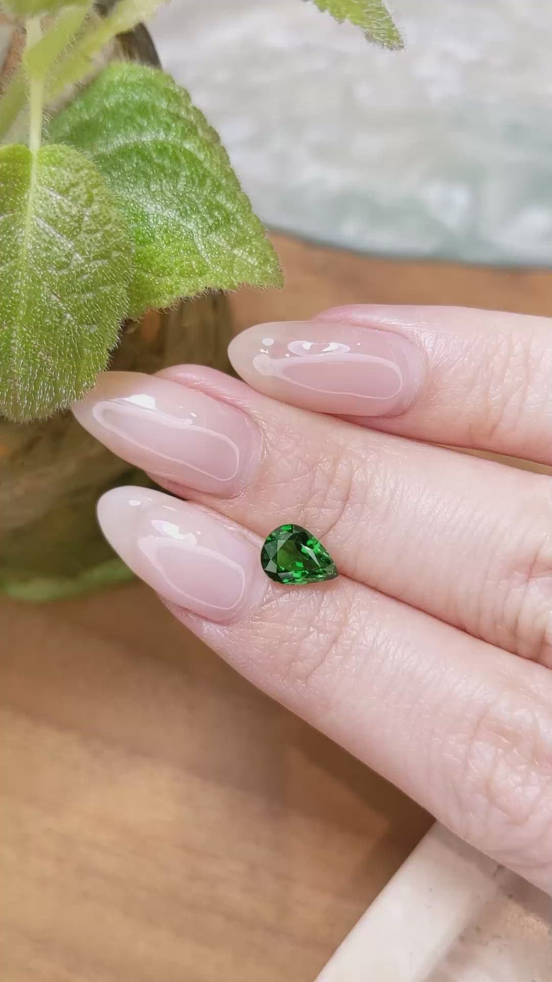 1.37 Ct. Tsavorite Garnet from Tanzania Size Video