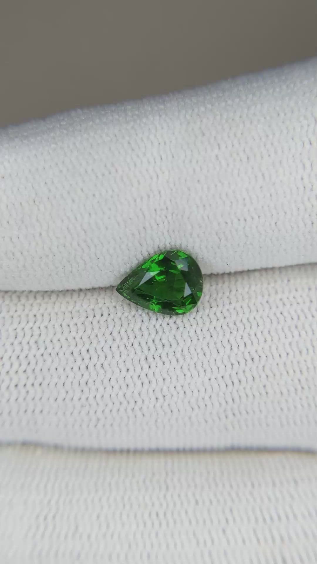 1.37 Ct. Tsavorite Garnet from Tanzania Size Video
