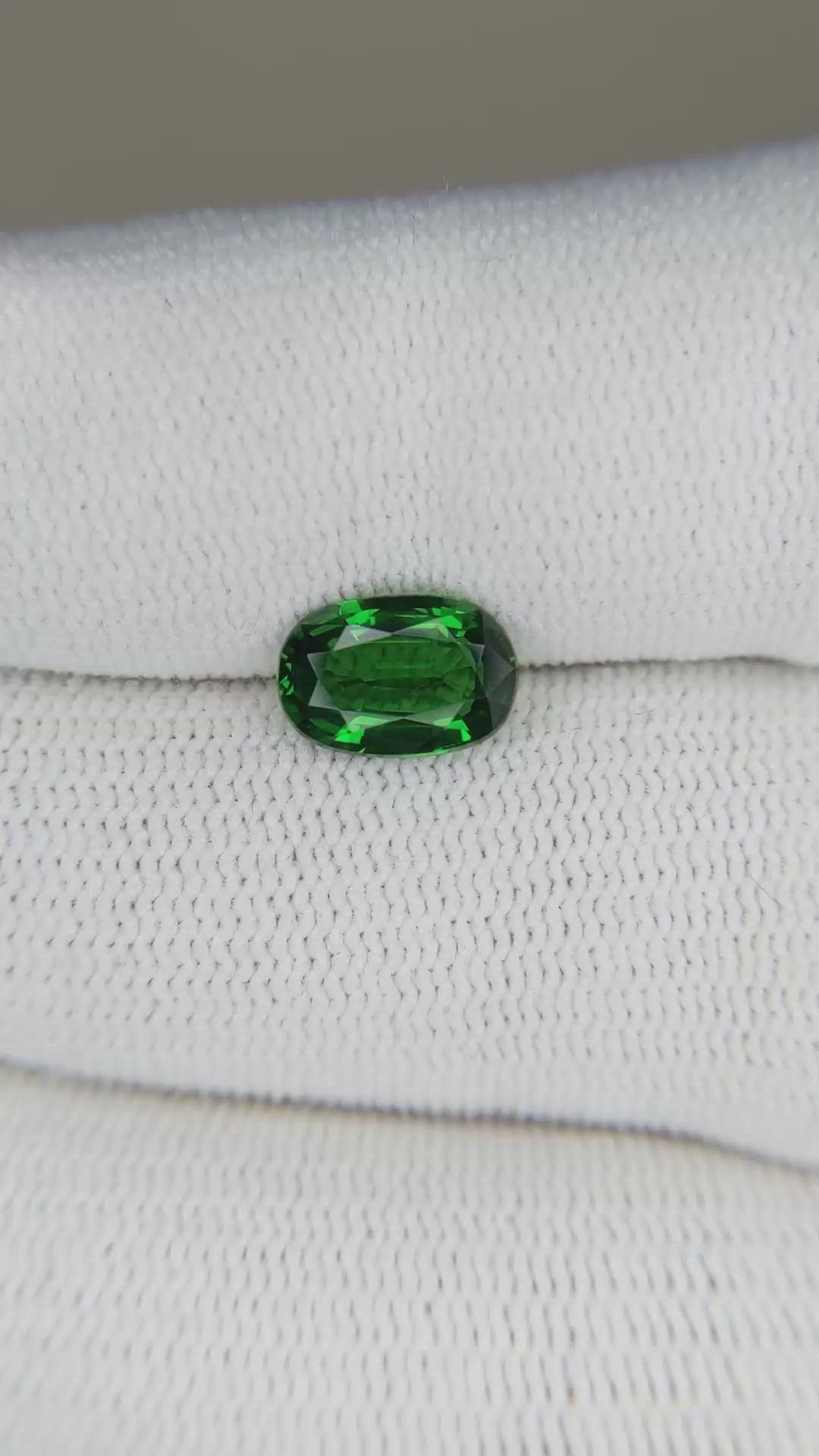 1.44 Ct. Tsavorite Garnet from Tanzania Size Video