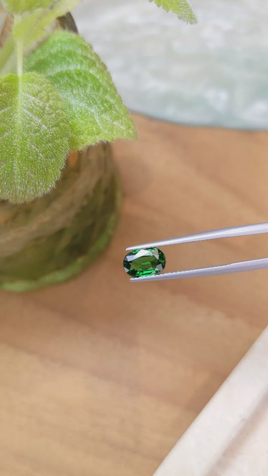 1.44 Ct. Tsavorite Garnet from Tanzania Size Video