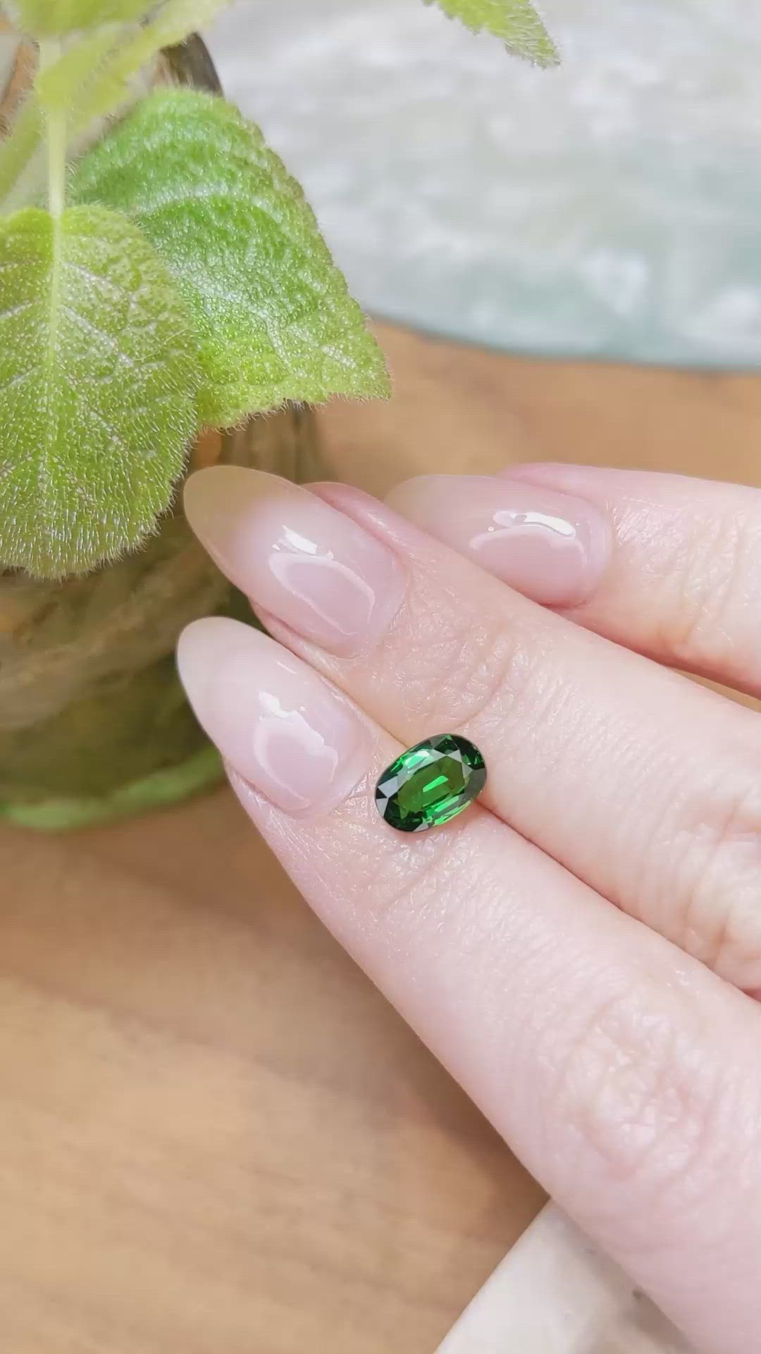 1.44 Ct. Tsavorite Garnet from Tanzania Size Video