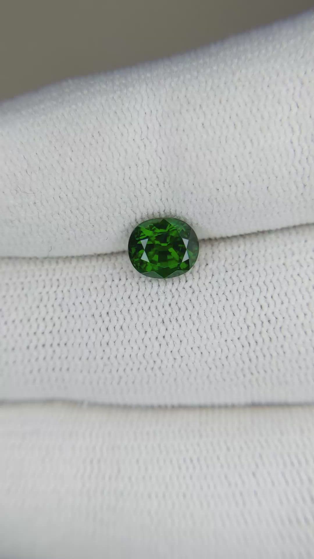 1.37 Ct. Tsavorite Garnet from Tanzania Size Video