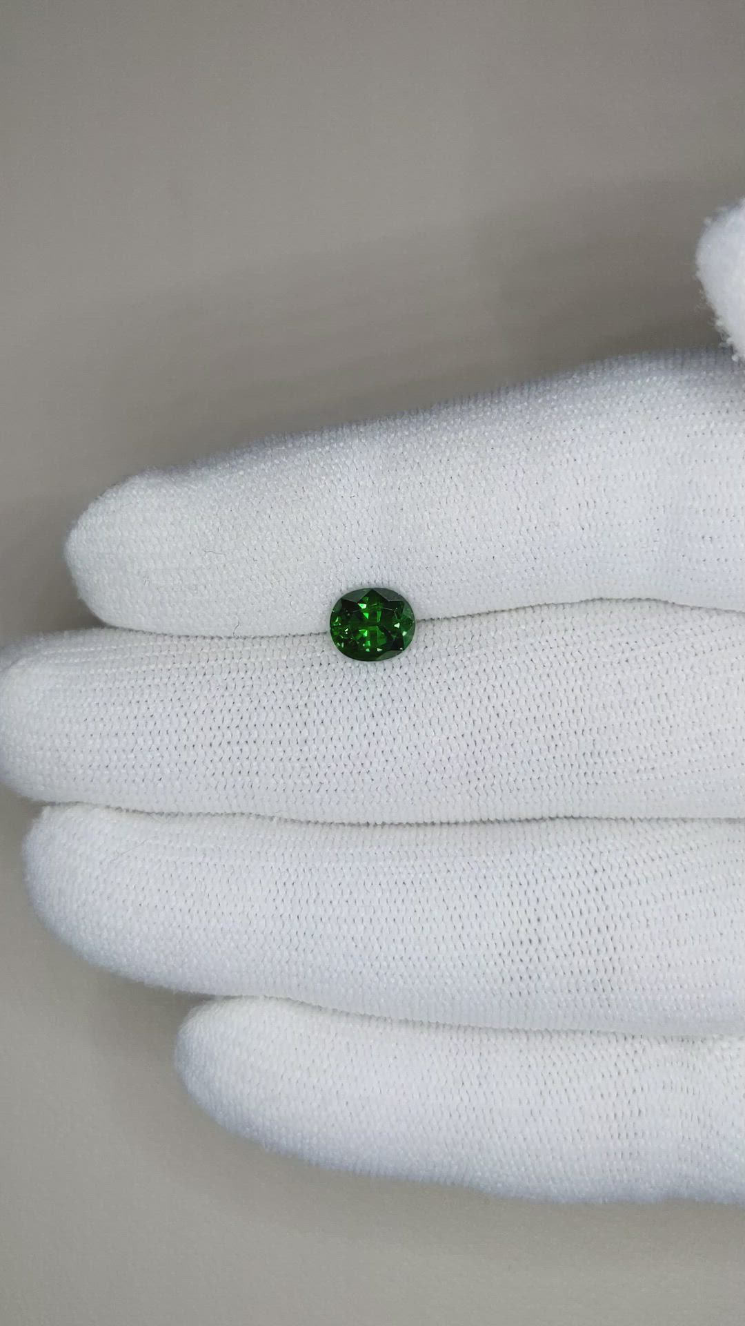 1.37 Ct. Tsavorite Garnet from Tanzania Size Video