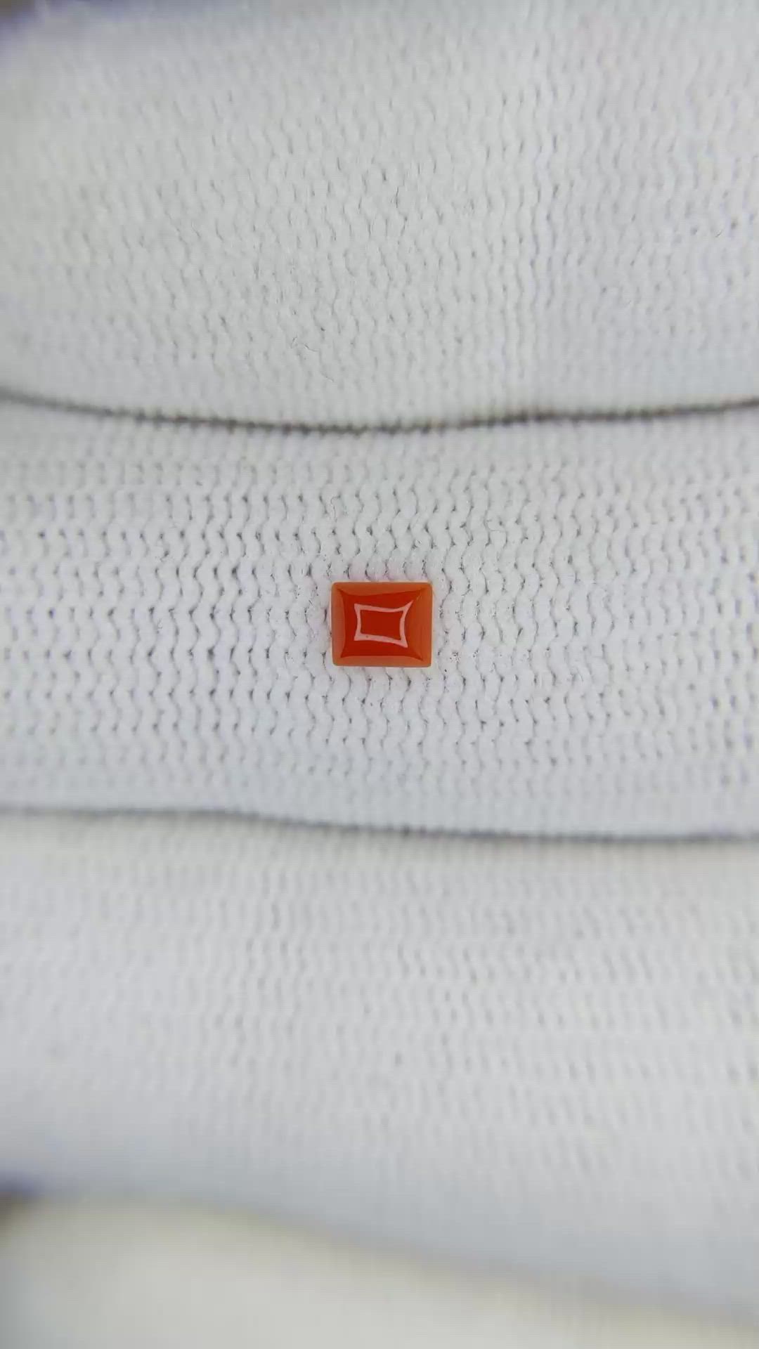 0.15 Ct. Cabochon Coral from Italy Size Video