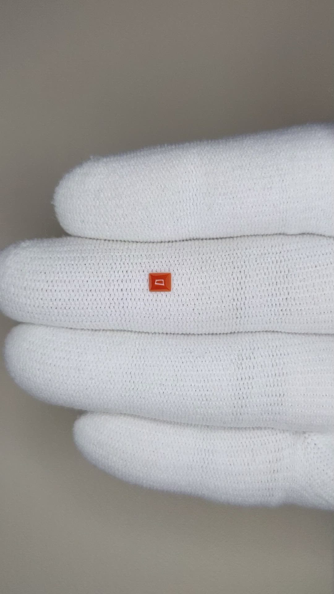 0.15 Ct. Cabochon Coral from Italy Size Video