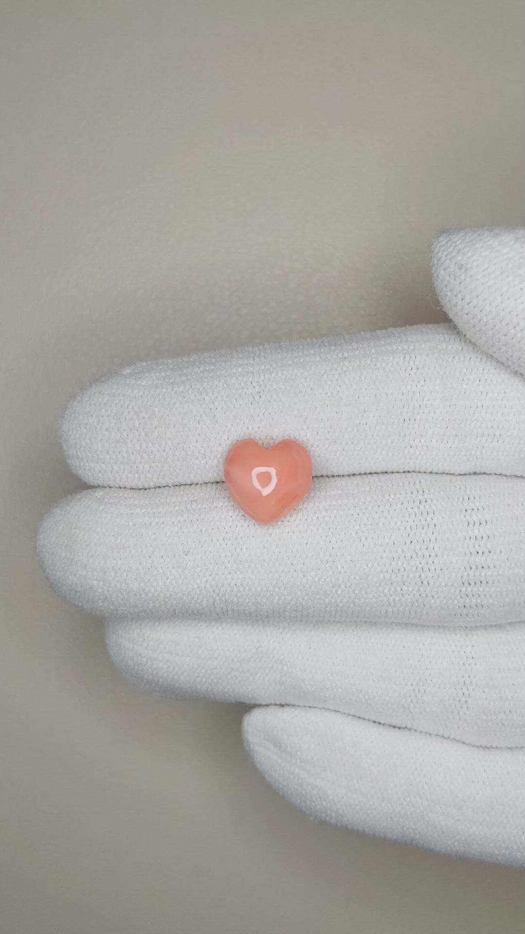 2.51 Ct. Cabochon Coral from Italy Size Video