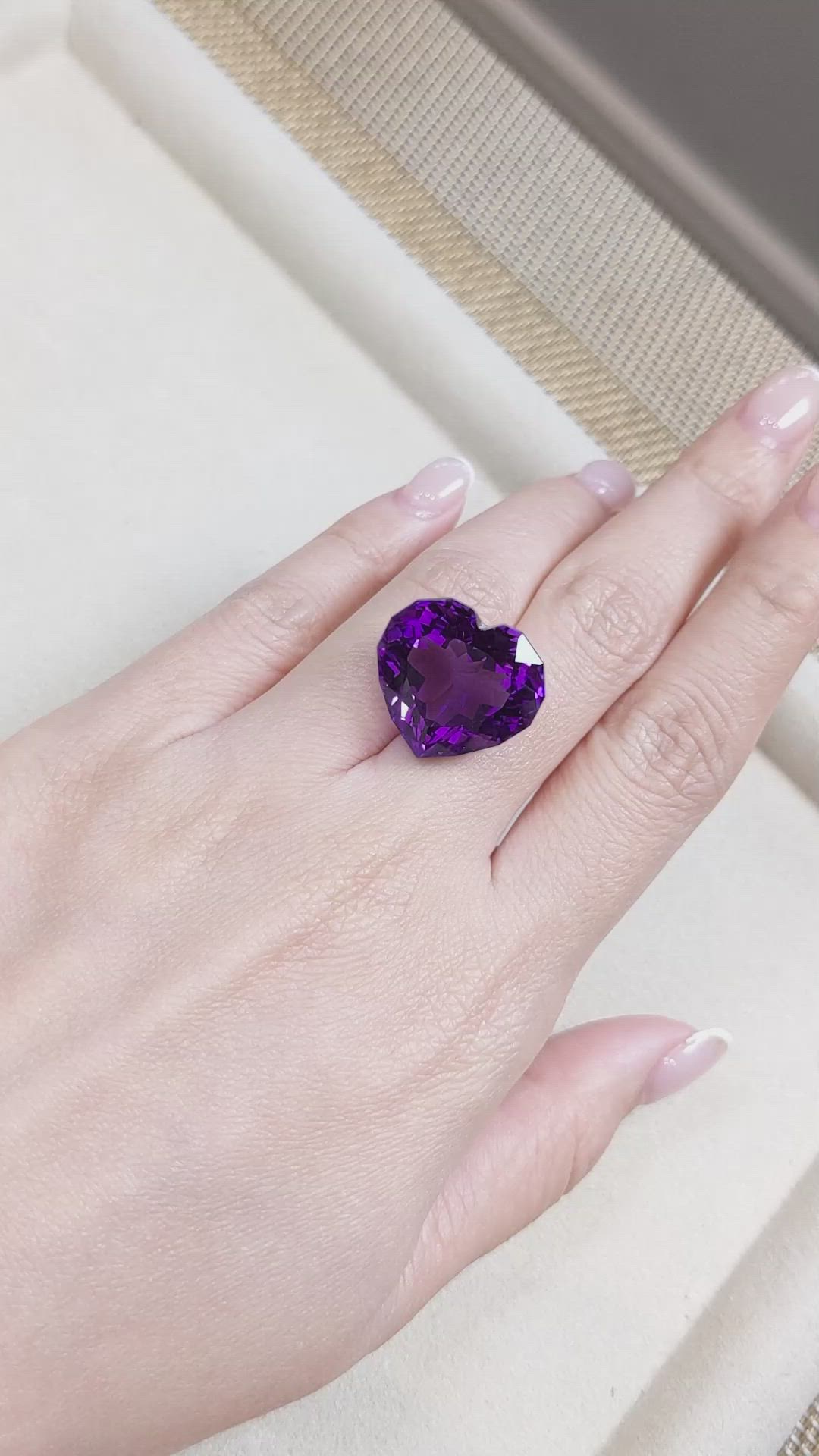 24.31 Ct. Amethyst from Bolivia Size Video