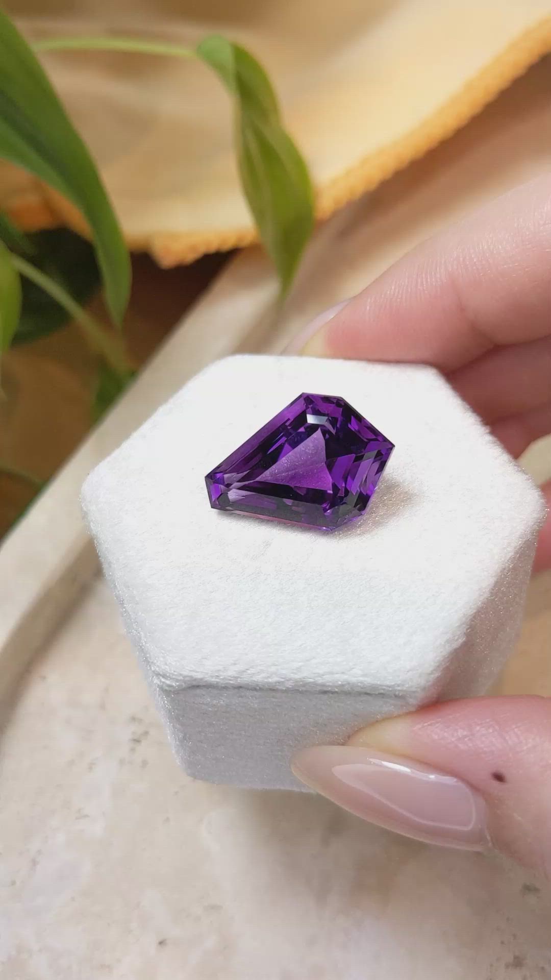 12.56 Ct. Amethyst from Bolivia Size Video