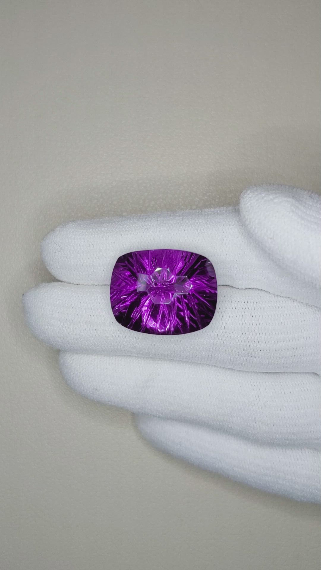 20.64 Ct. Amethyst from Bolivia Size Video