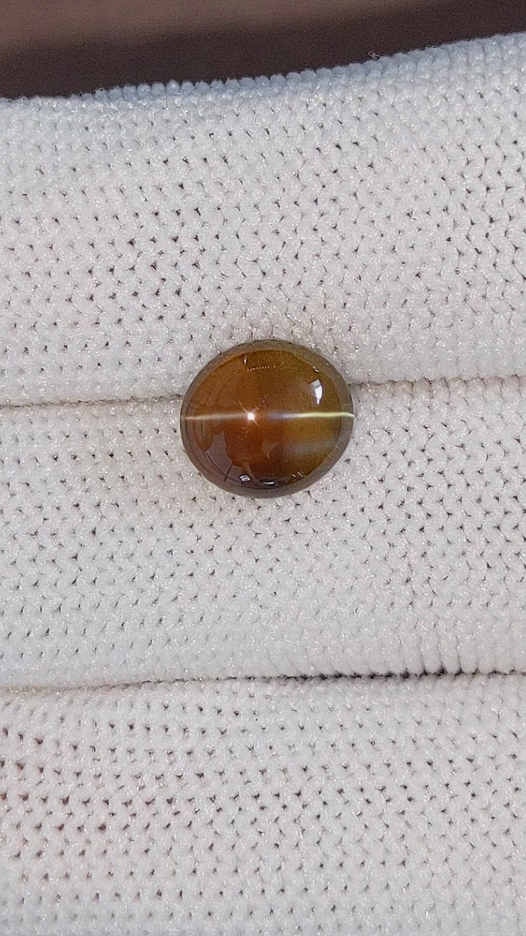 4.44 Ct. Cabochon Chrysoberyl from Ceylon (Sri Lanka) Size Video