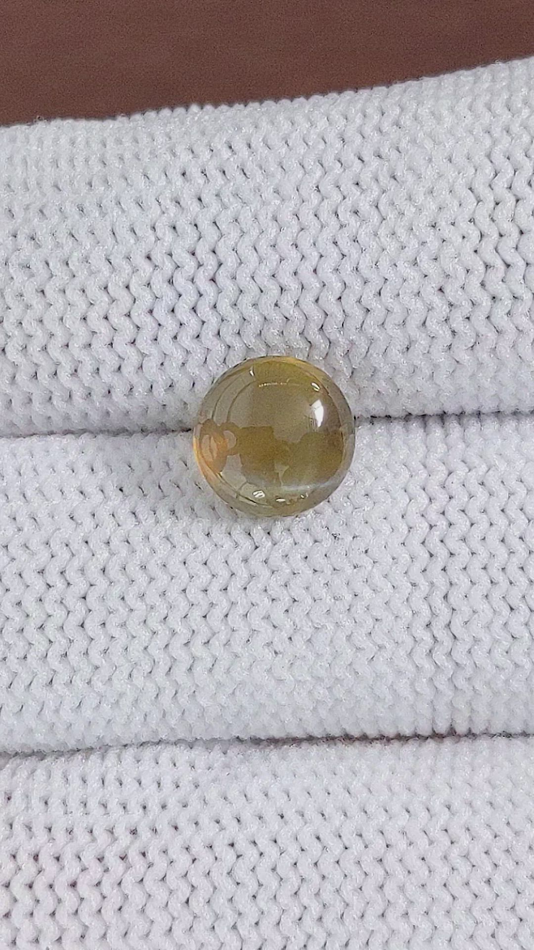 3.32 Ct. Cabochon Chrysoberyl from Ceylon (Sri Lanka) Size Video