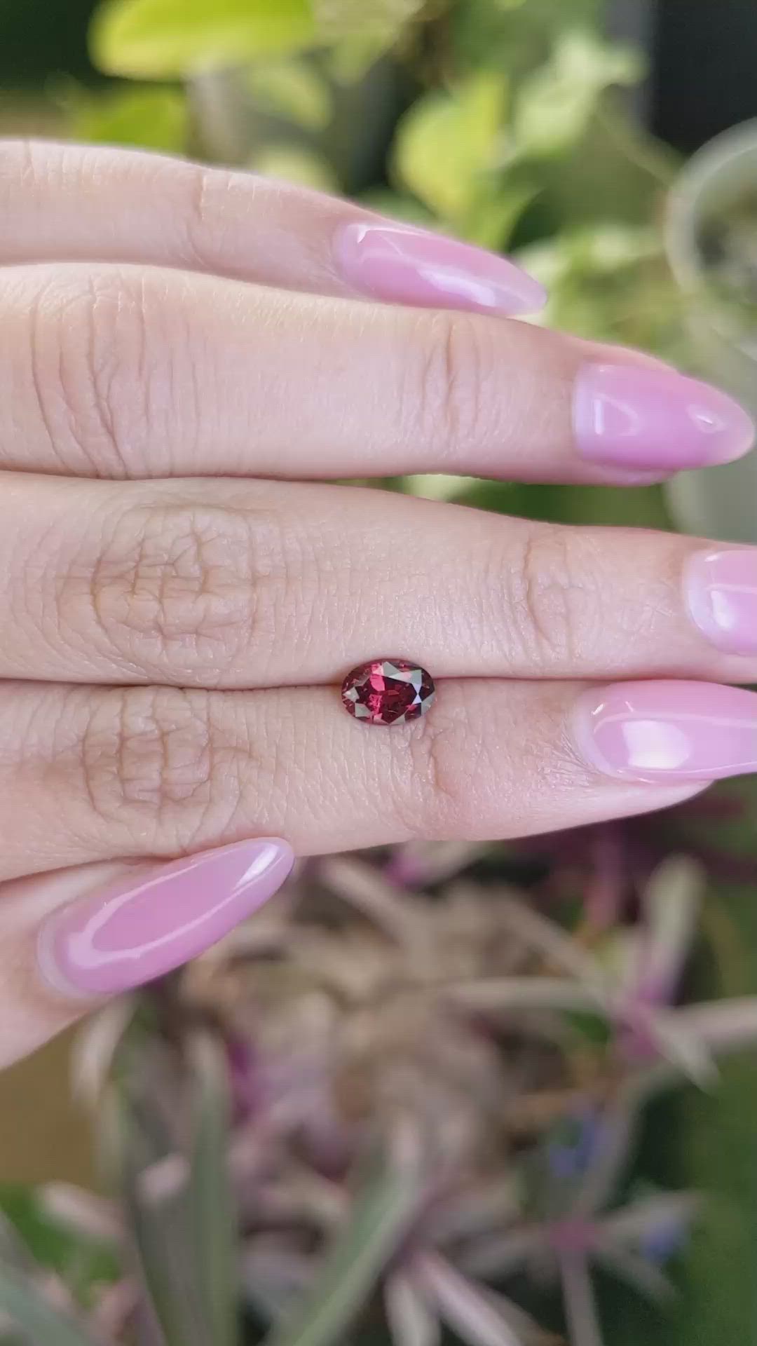 0.93 Ct. Garnet from Ceylon (Sri Lanka) Size Video