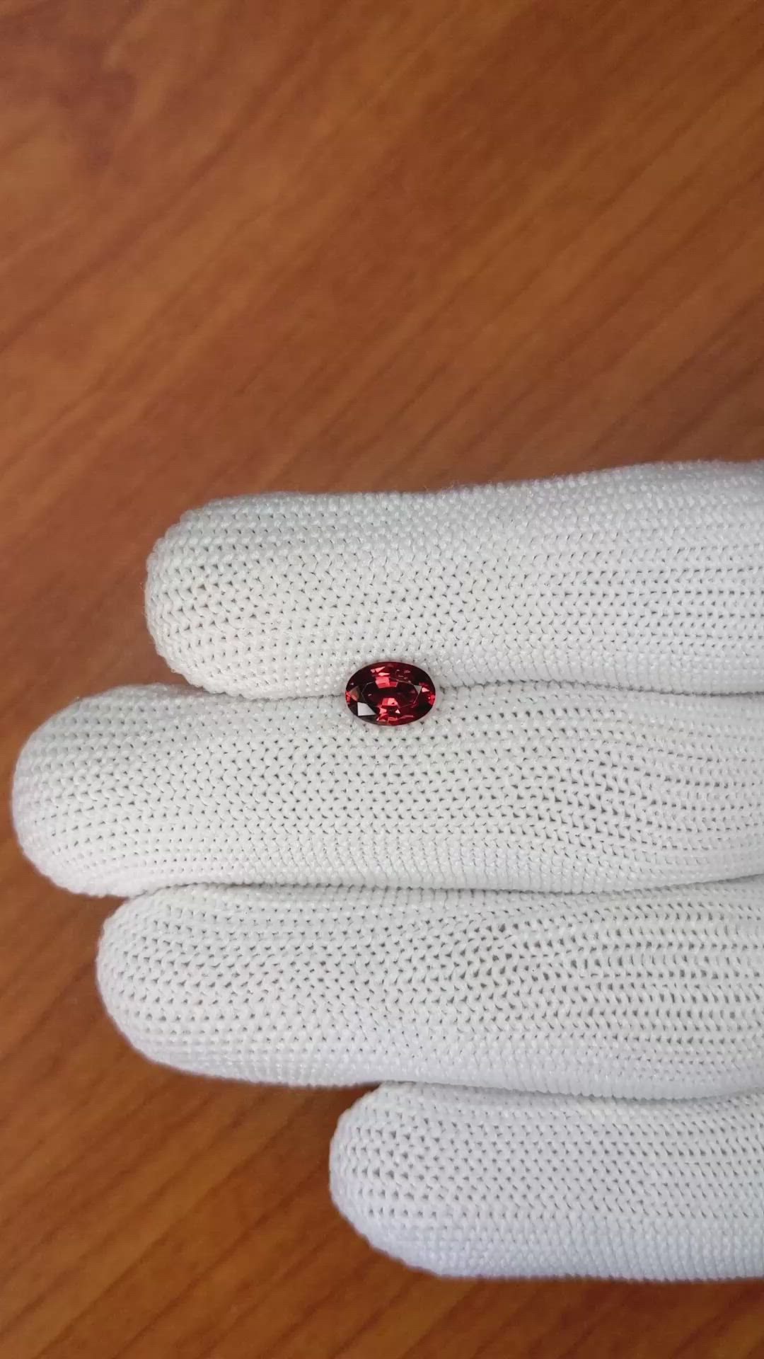 0.93 Ct. Garnet from Ceylon (Sri Lanka) Size Video