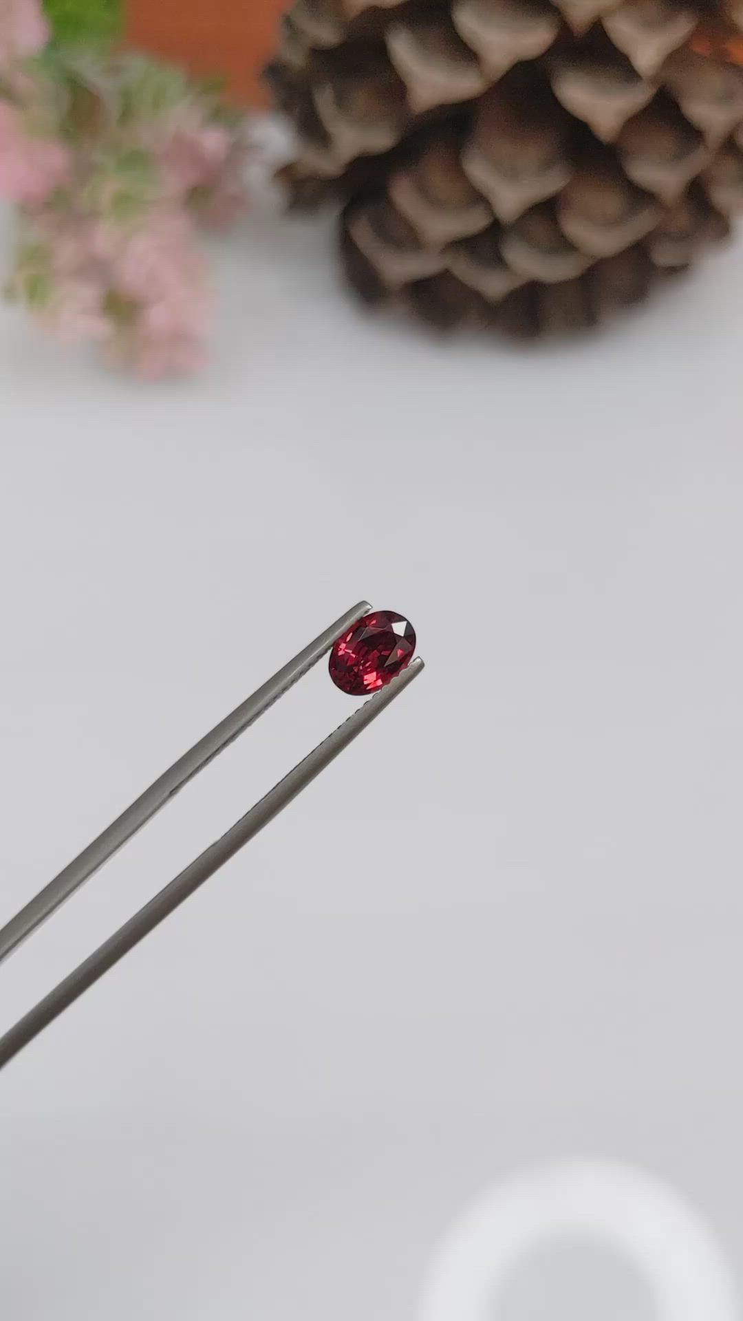 0.93 Ct. Garnet from Ceylon (Sri Lanka) Size Video