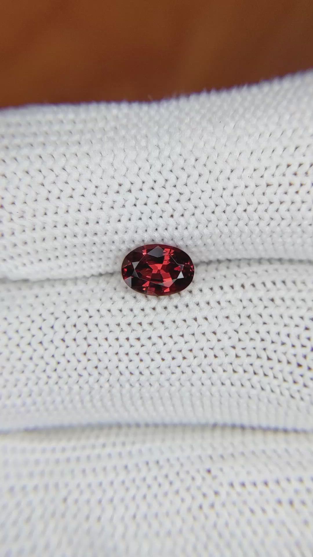 0.93 Ct. Garnet from Ceylon (Sri Lanka) Size Video