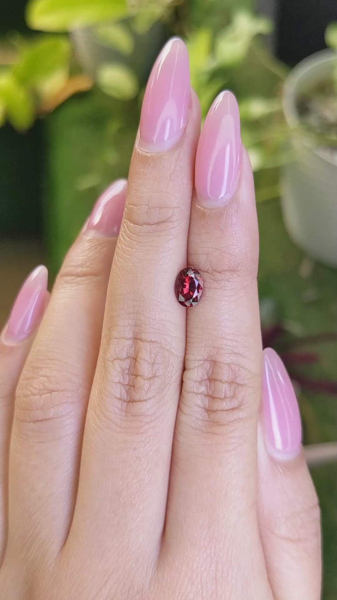 0.93 Ct. Garnet from Ceylon (Sri Lanka) Size Video
