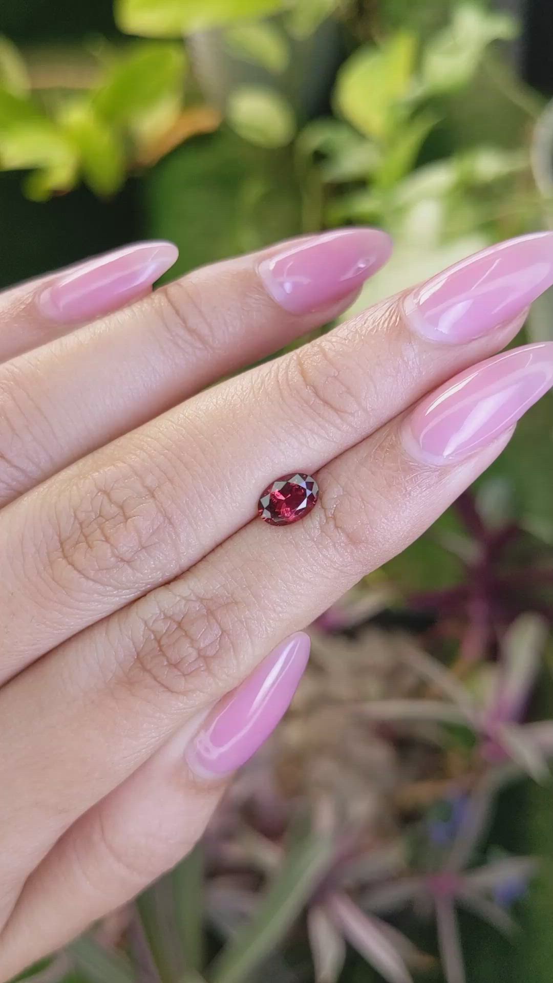 0.94 Ct. Garnet from Ceylon (Sri Lanka) Size Video
