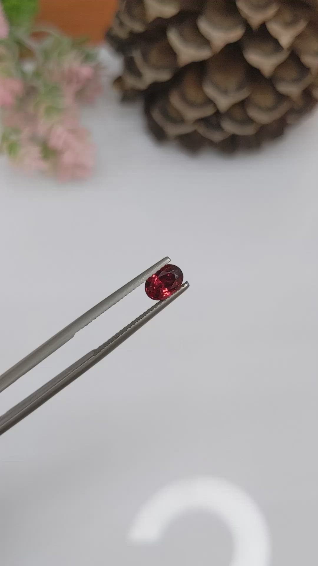 0.94 Ct. Garnet from Ceylon (Sri Lanka) Size Video