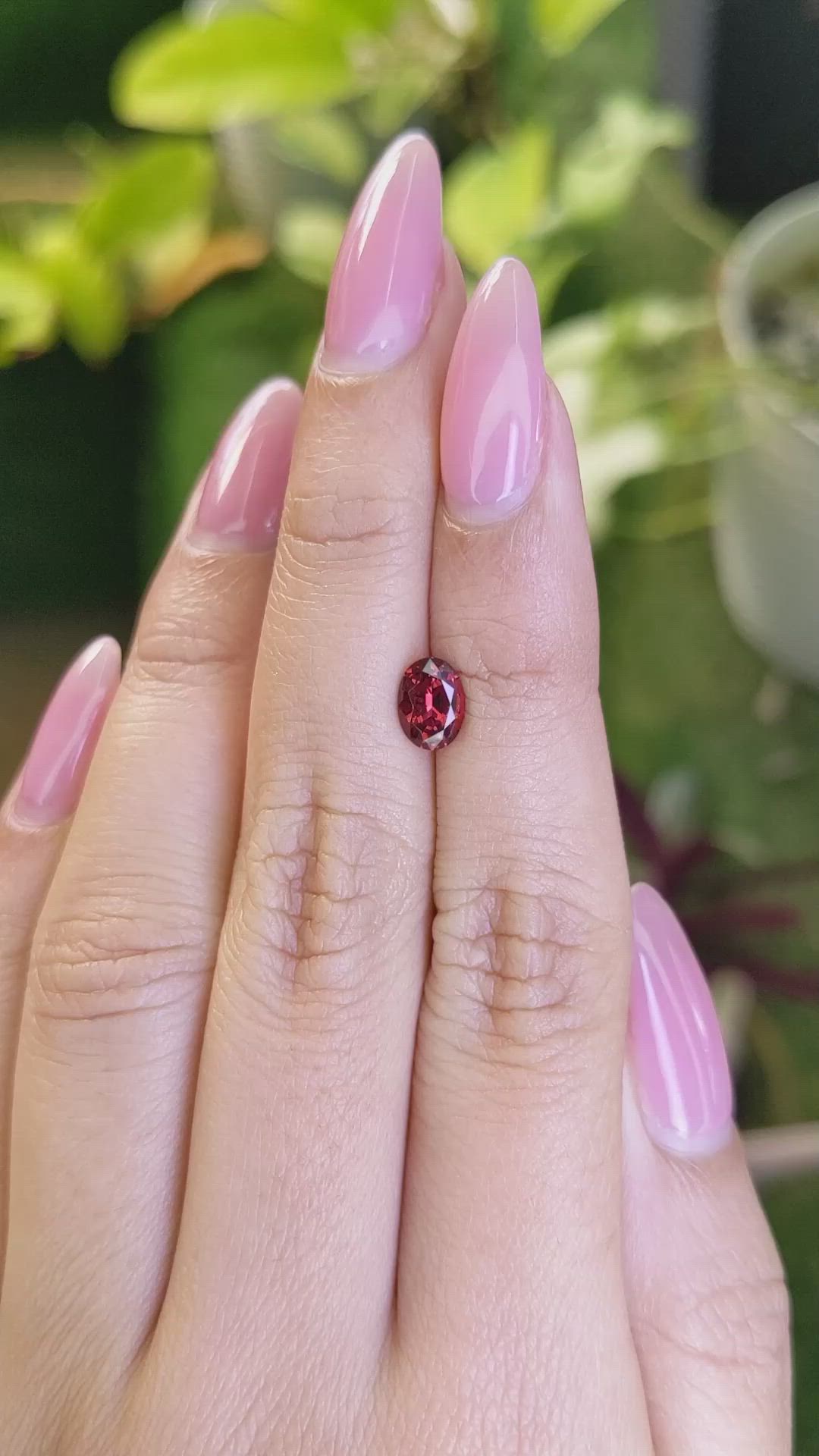 0.94 Ct. Garnet from Ceylon (Sri Lanka) Size Video