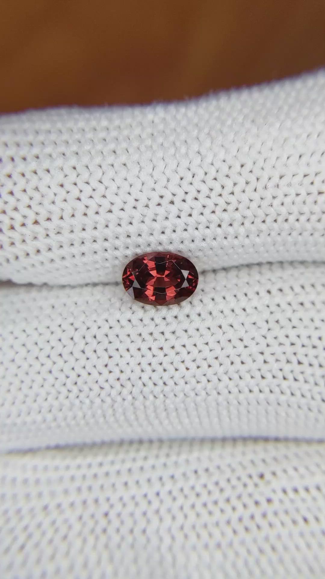 0.94 Ct. Garnet from Ceylon (Sri Lanka) Size Video