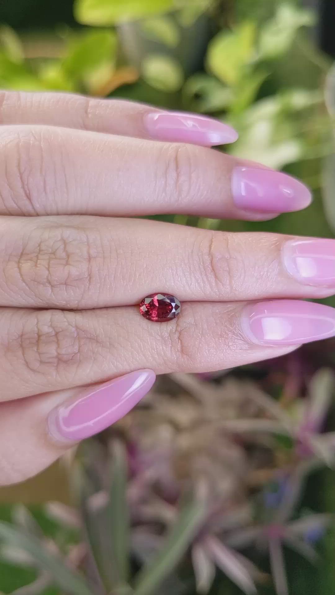 0.94 Ct. Garnet from Ceylon (Sri Lanka) Size Video