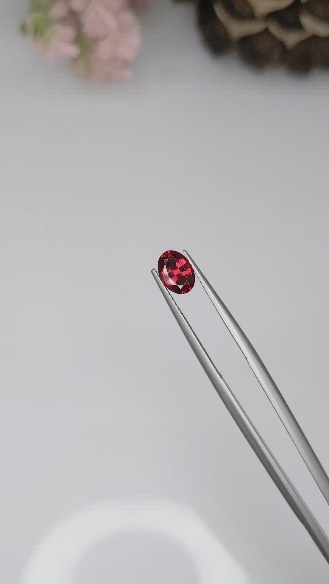 0.90 Ct. Garnet from Ceylon (Sri Lanka) Size Video