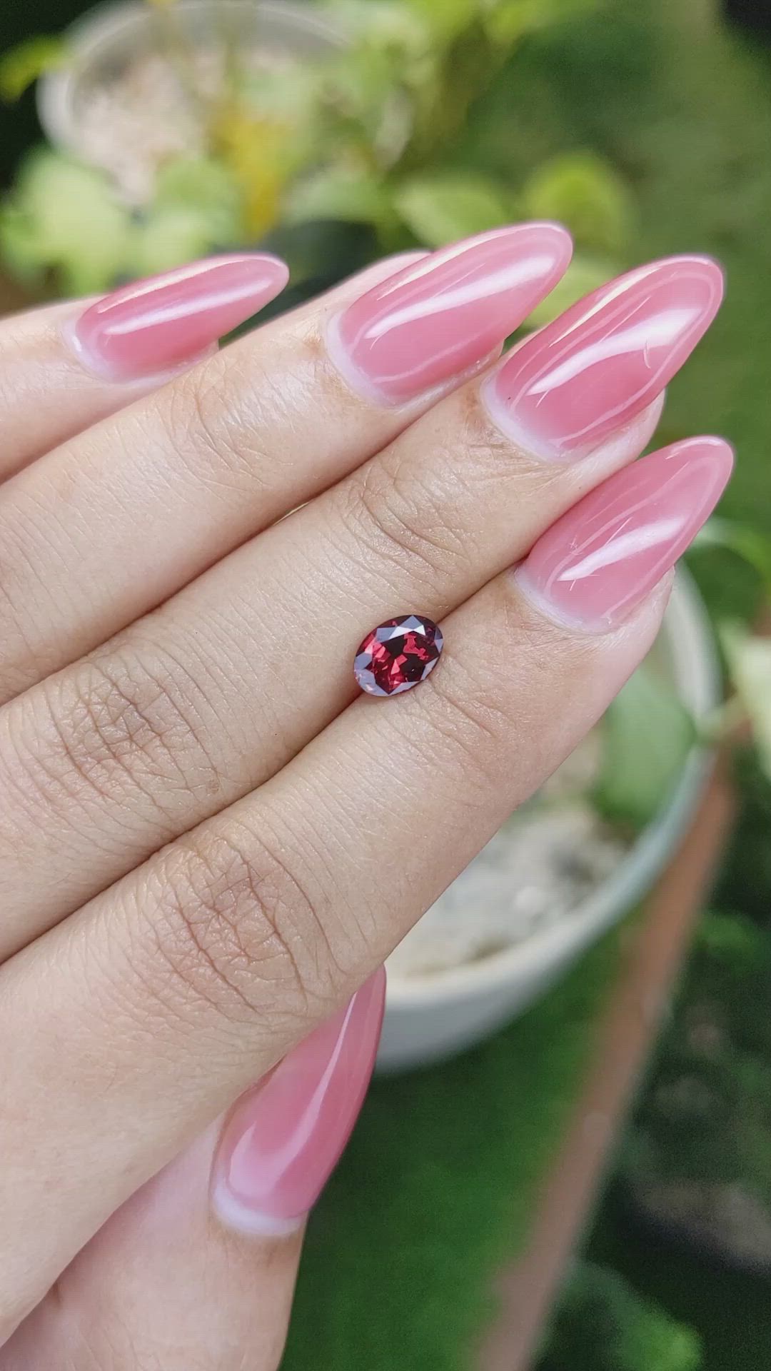 0.90 Ct. Garnet from Ceylon (Sri Lanka) Size Video
