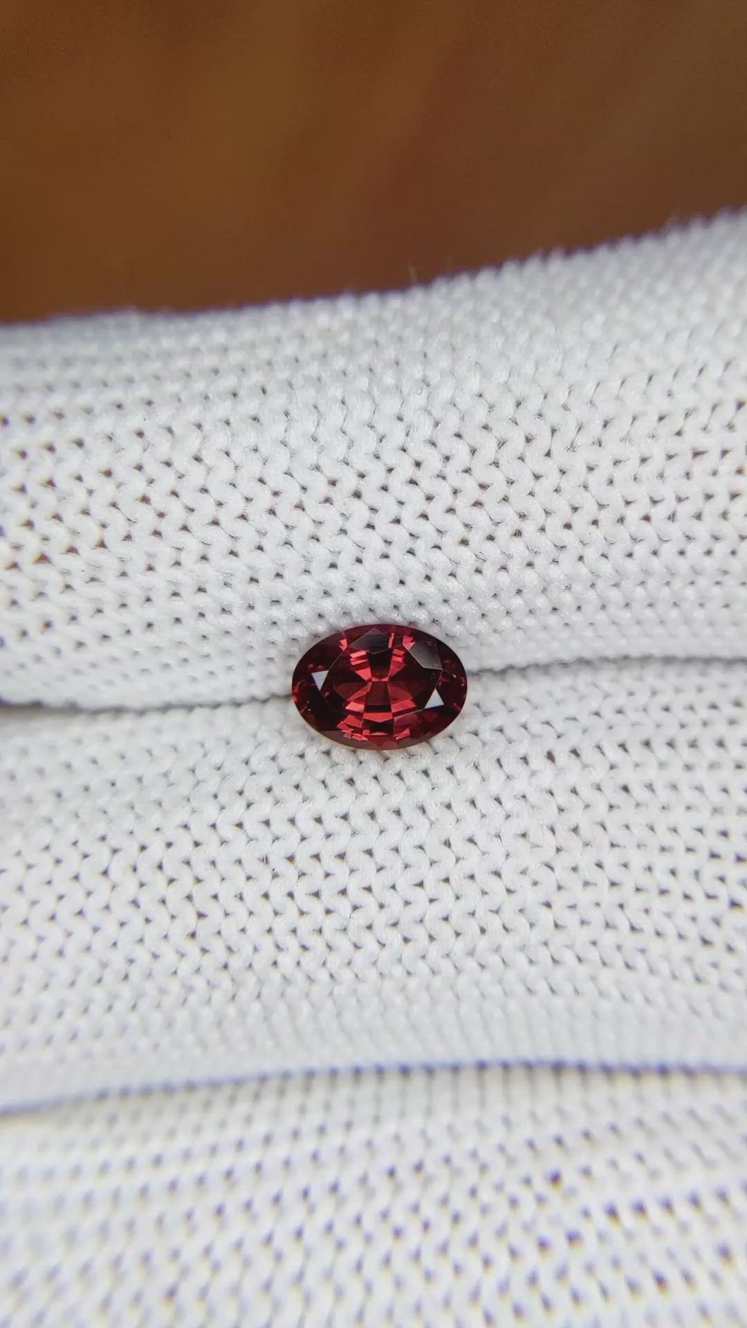 0.90 Ct. Garnet from Ceylon (Sri Lanka) Size Video