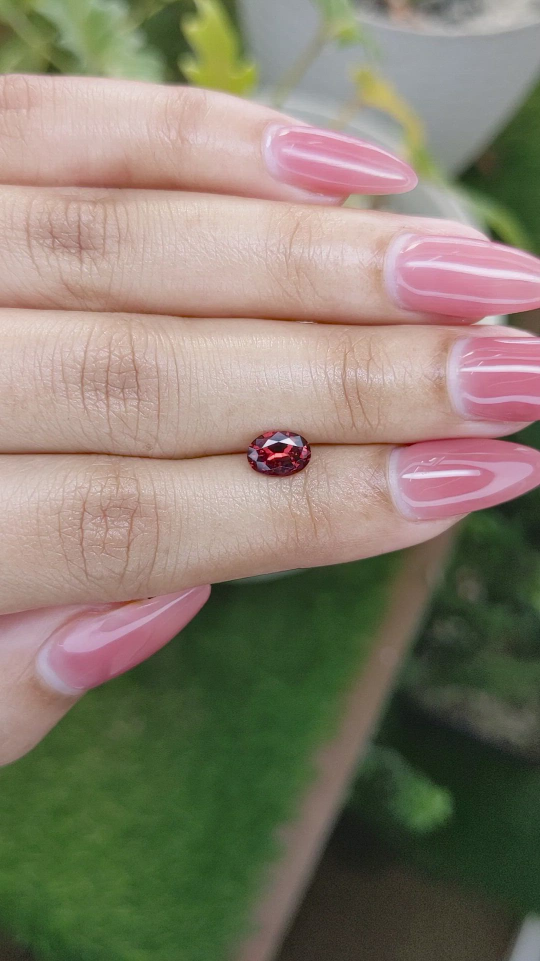 0.91 Ct. Garnet from Ceylon (Sri Lanka) Size Video