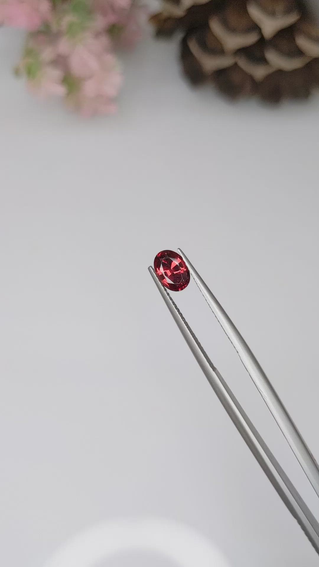 0.91 Ct. Garnet from Ceylon (Sri Lanka) Size Video