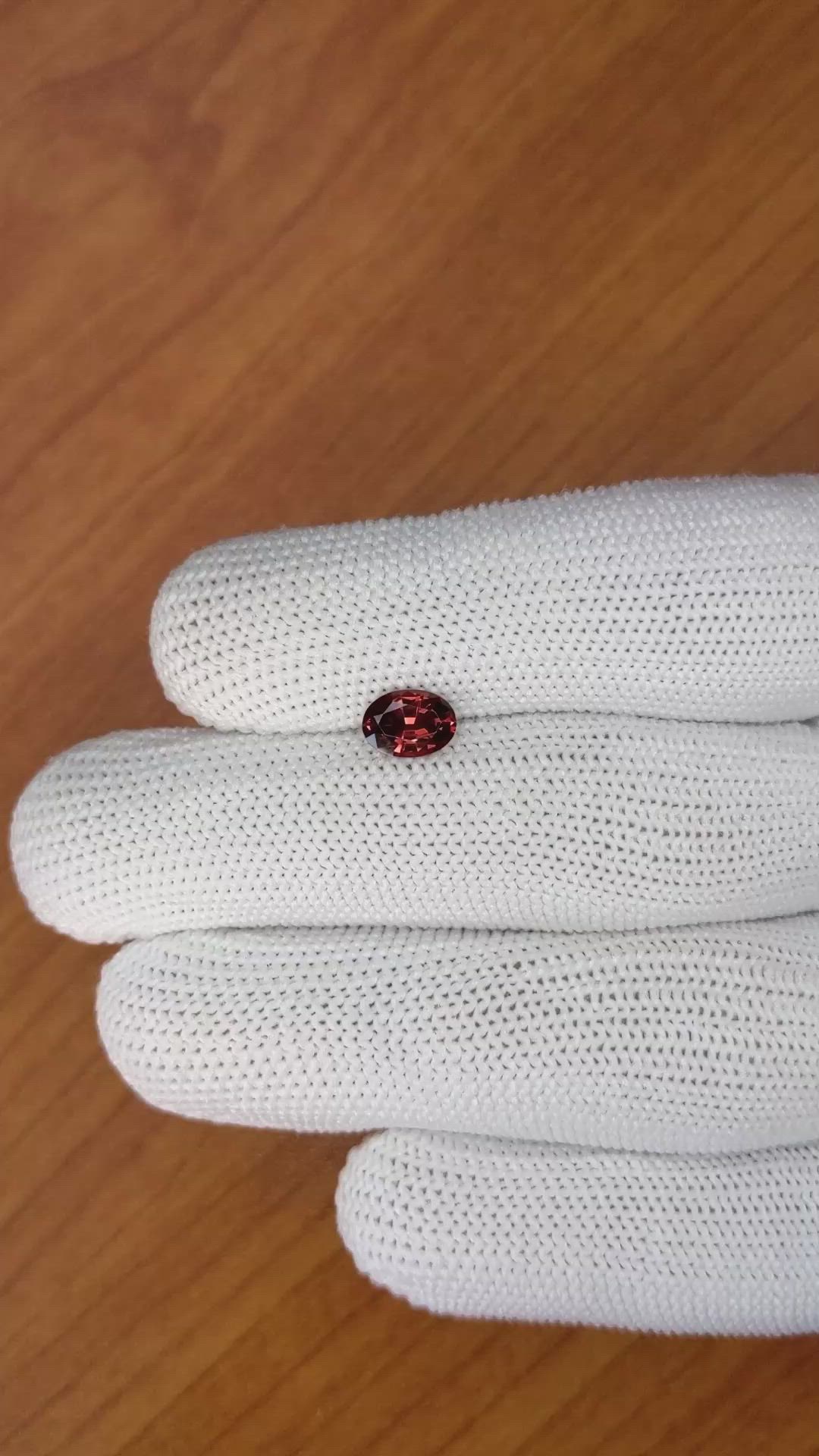 0.91 Ct. Garnet from Ceylon (Sri Lanka) Size Video