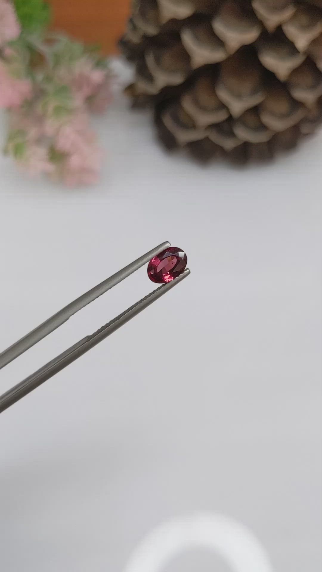 0.78 Ct. Garnet from Ceylon (Sri Lanka) Size Video