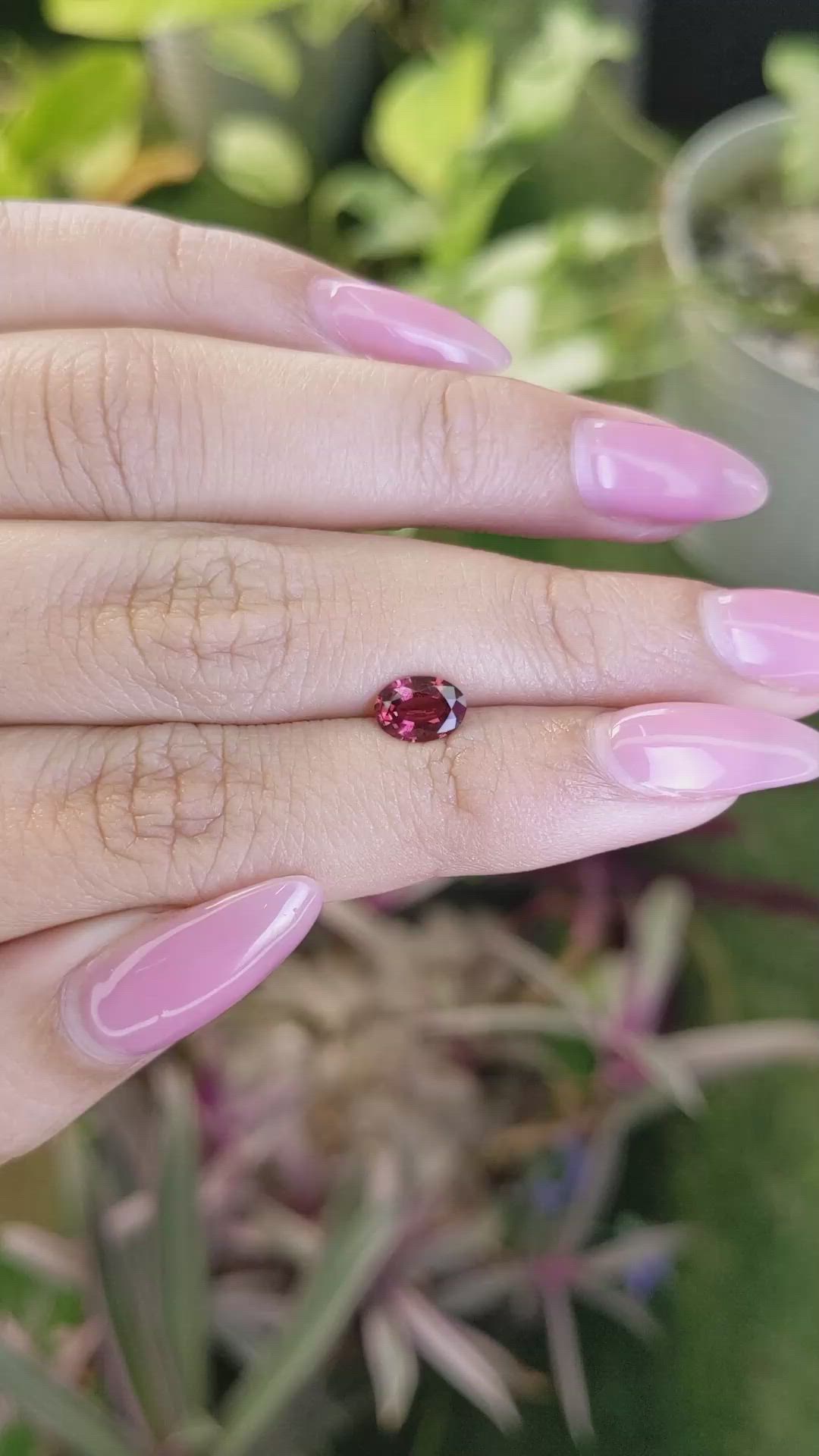 0.78 Ct. Garnet from Ceylon (Sri Lanka) Size Video