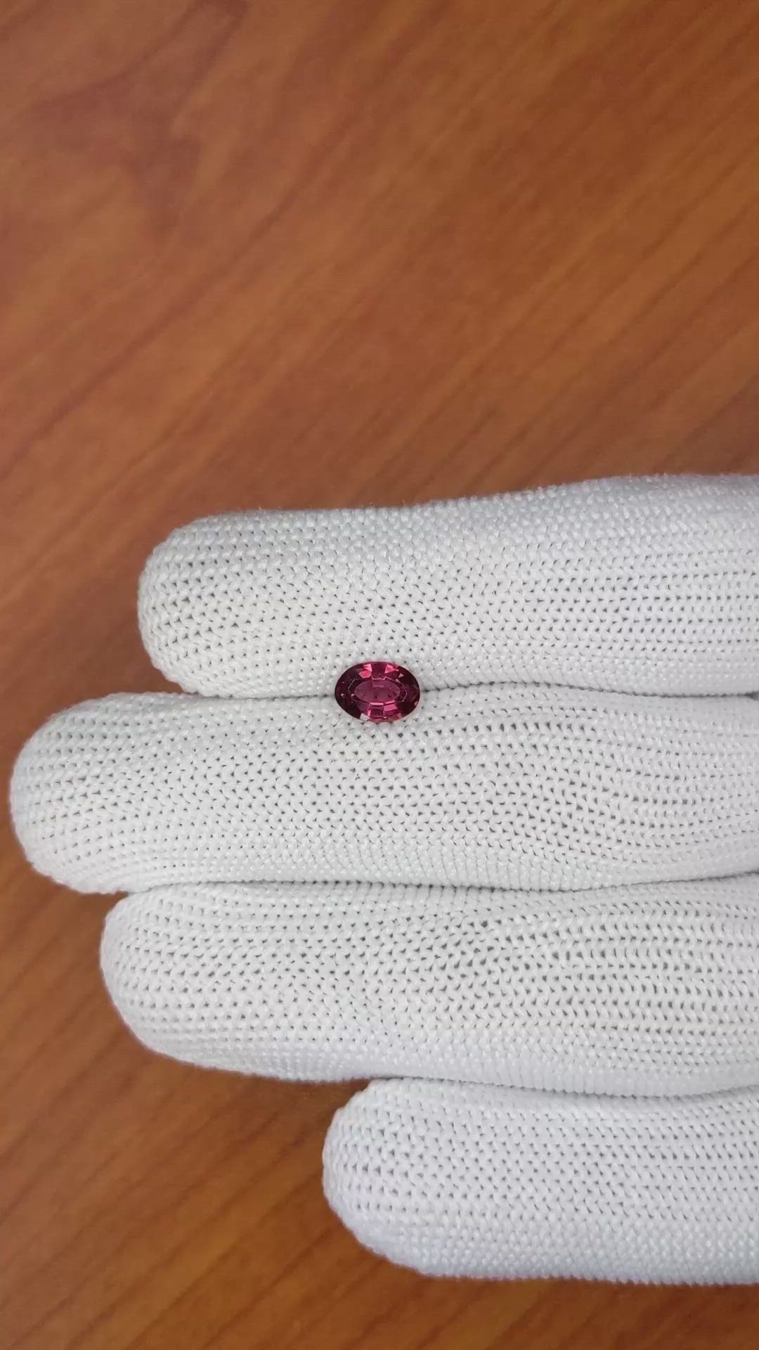 0.78 Ct. Garnet from Ceylon (Sri Lanka) Size Video