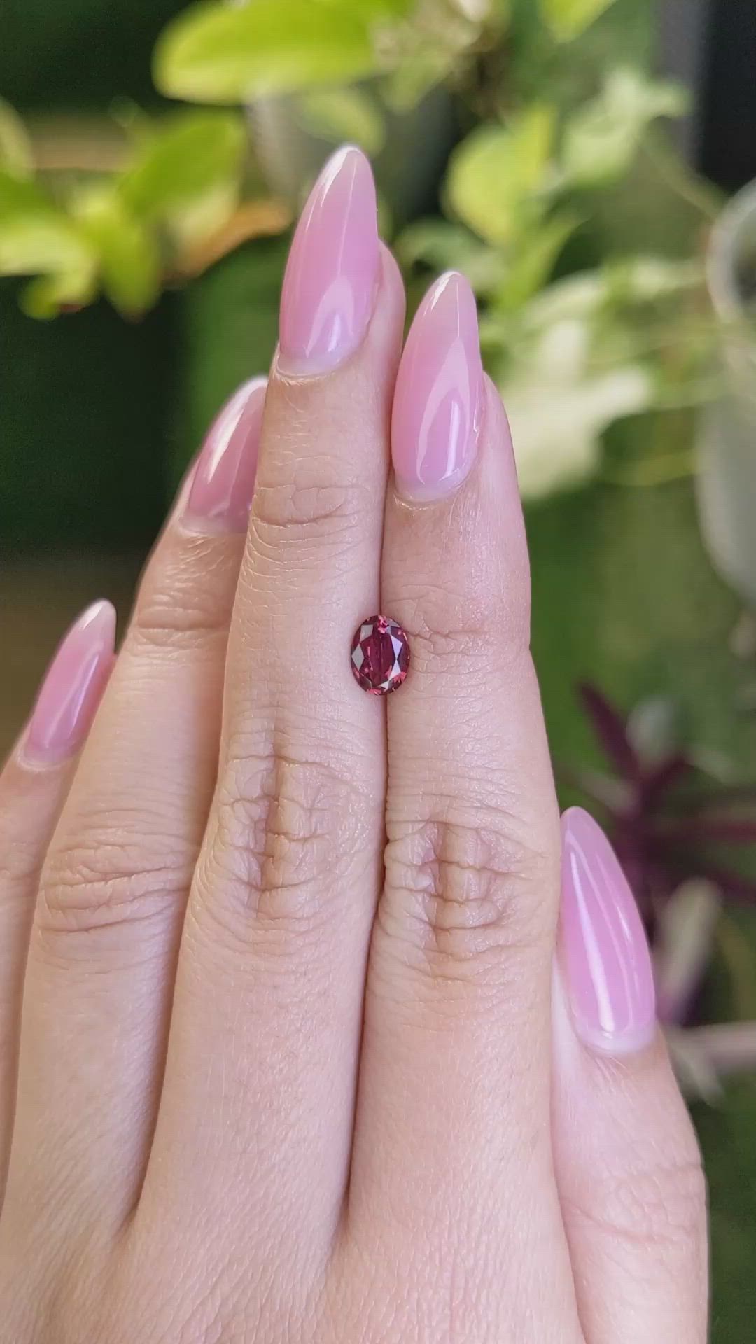 0.78 Ct. Garnet from Ceylon (Sri Lanka) Size Video