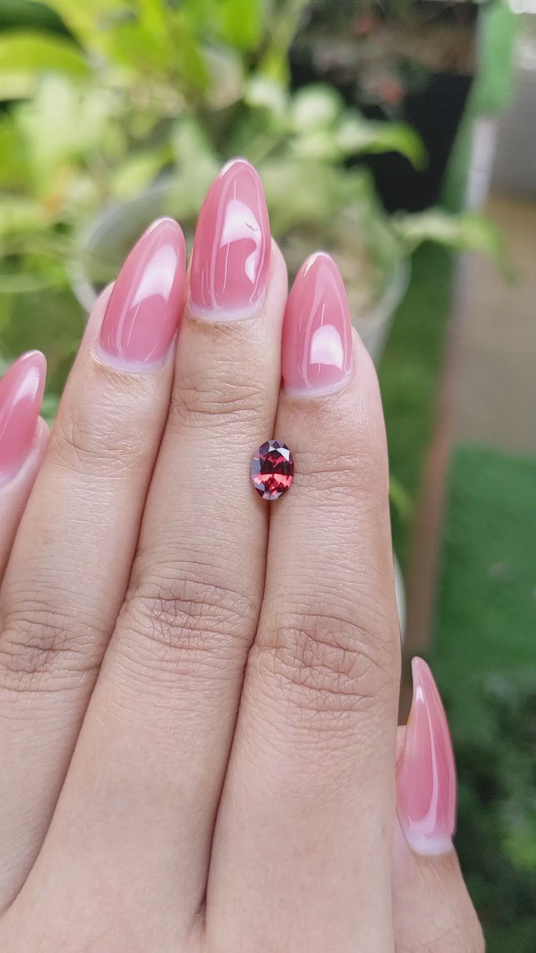 0.76 Ct. Garnet from Ceylon (Sri Lanka) Size Video