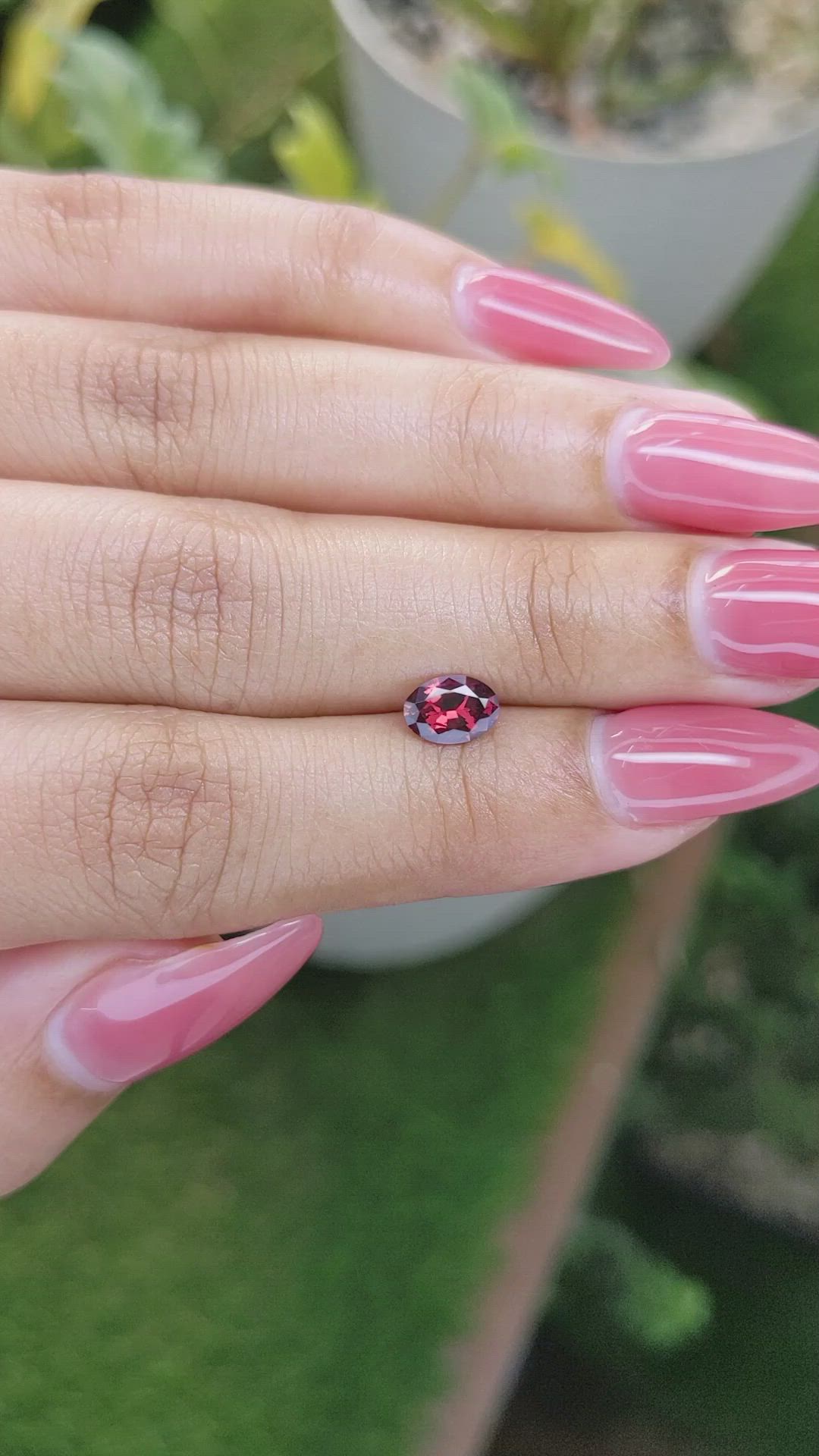 0.76 Ct. Garnet from Ceylon (Sri Lanka) Size Video