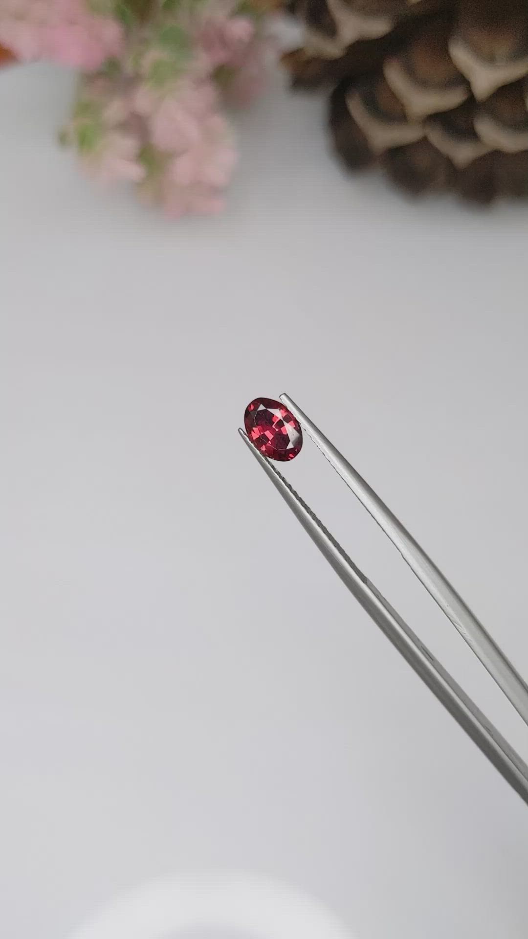 0.76 Ct. Garnet from Ceylon (Sri Lanka) Size Video