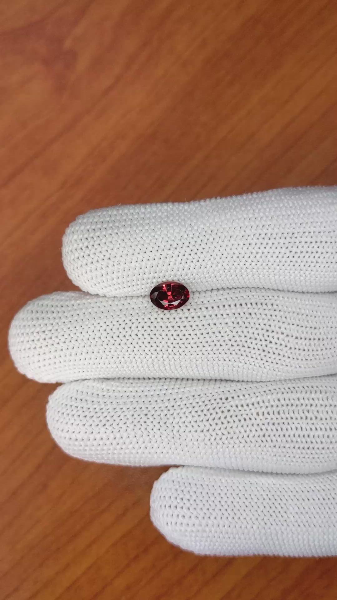 0.76 Ct. Garnet from Ceylon (Sri Lanka) Size Video