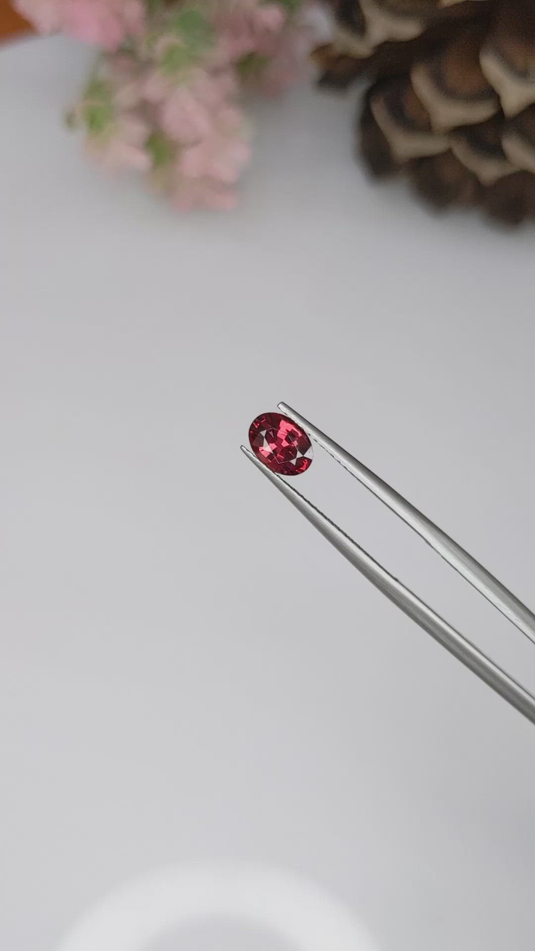 0.85 Ct. Garnet from Ceylon (Sri Lanka) Size Video