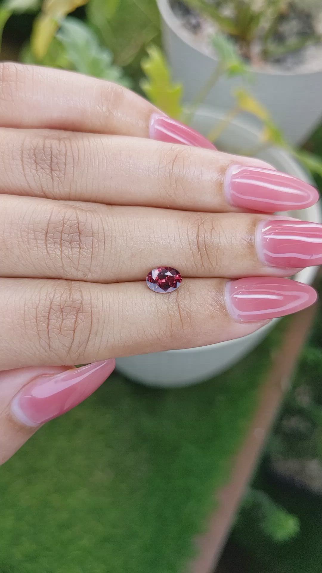 0.85 Ct. Garnet from Ceylon (Sri Lanka) Size Video