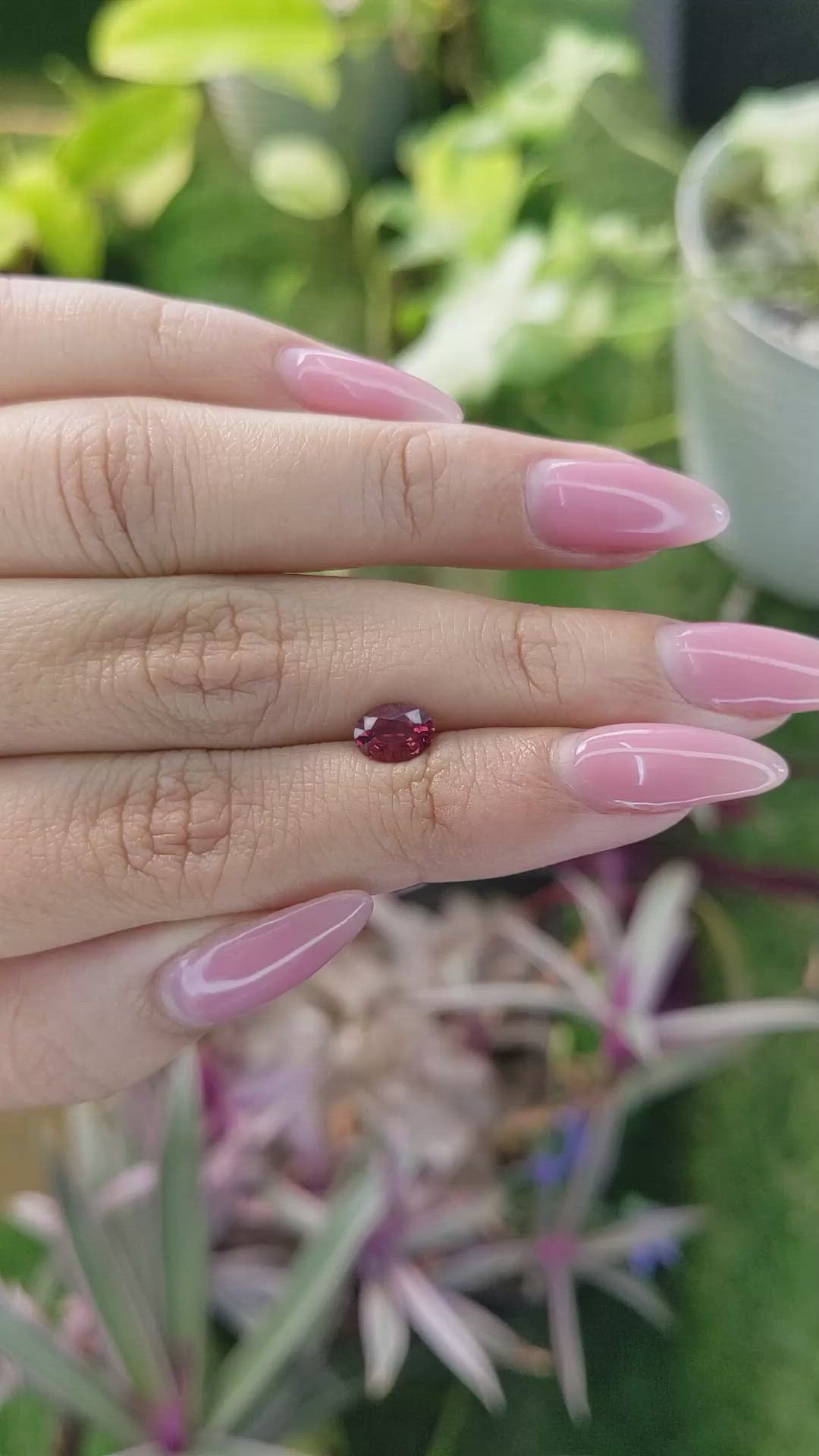 0.83 Ct. Garnet from Ceylon (Sri Lanka) Size Video
